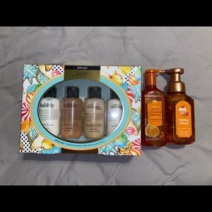 Philosophy bath set & BBW soaps